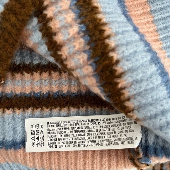 NWT English Factory Knit Striped Cropped Cardigan, Size XS - Picture 9 of 9